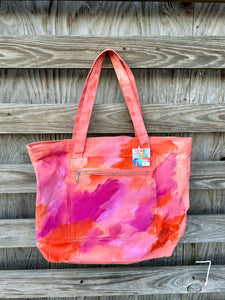 Hand Painted Zipper Totes