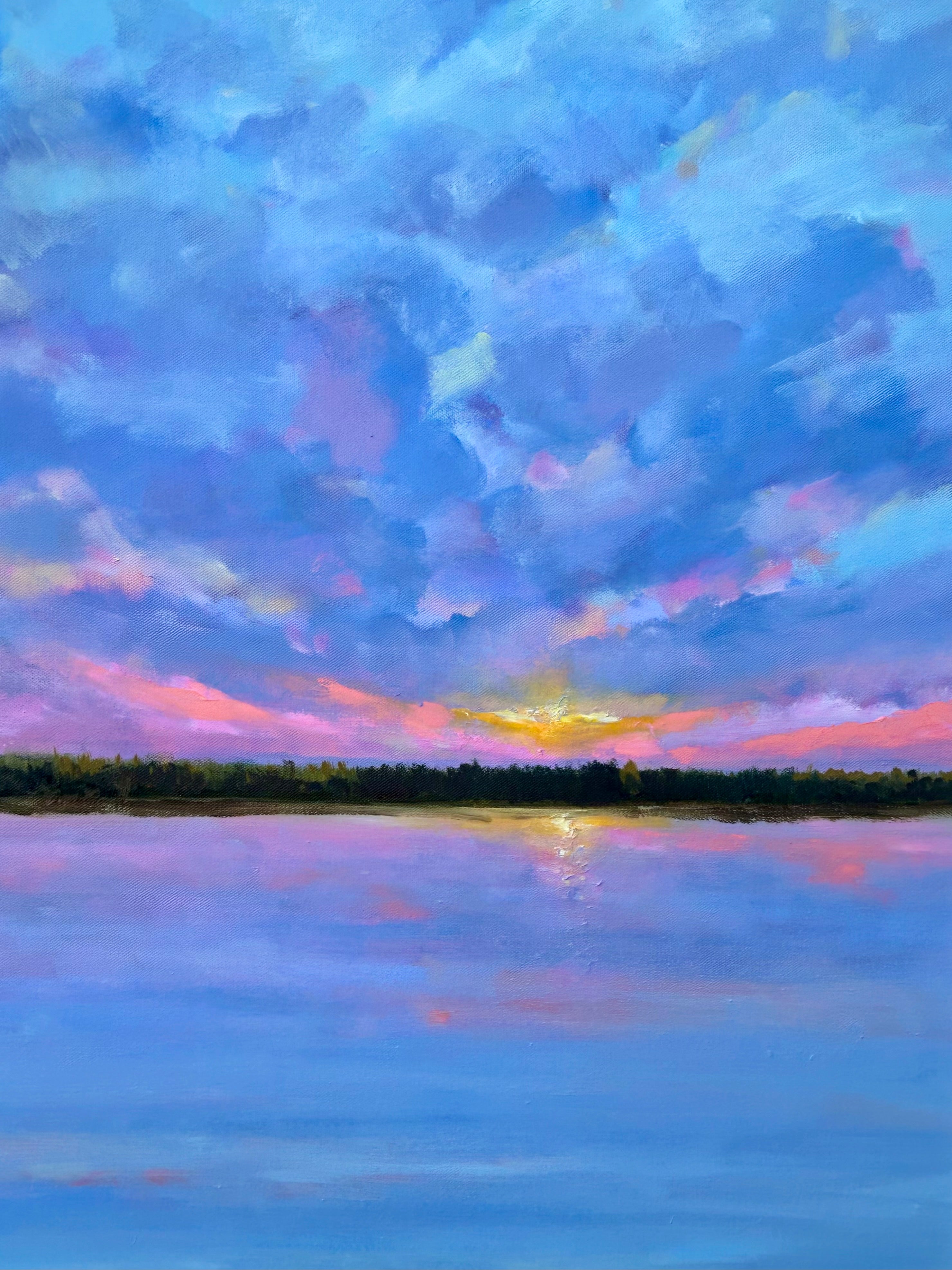 Soft Pastel Sunset – Jackie Koenig Painting