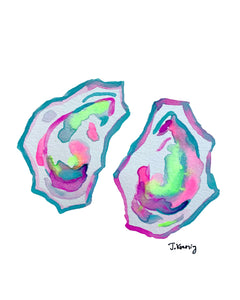 Magenta and Turquoise Oysters