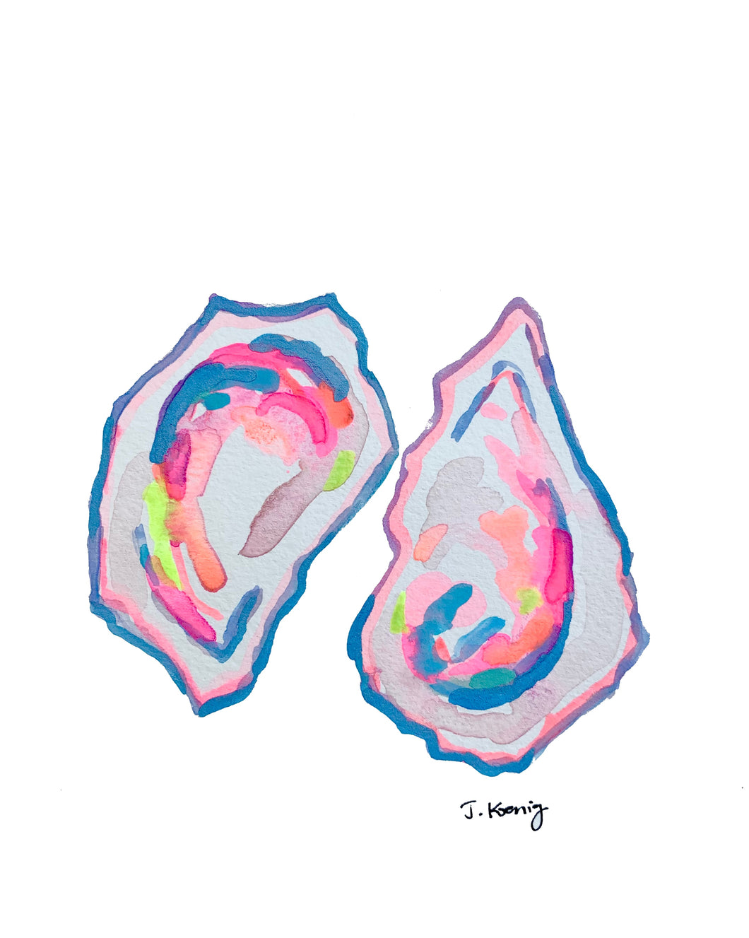 Blue and Pink Oysters